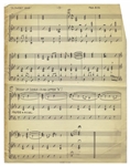 Sheet Music for ''Swingin' the Alphabet'', Including the Lyrics Performed by ''3 Girls'' -- 16 Scores Total for Lyrics & Instruments -- Each Runs 2-3pp., Very Good Condition